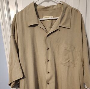 Mens 3XL Nice Buttown Down Tan Comfy‎ Business Casual Shirt